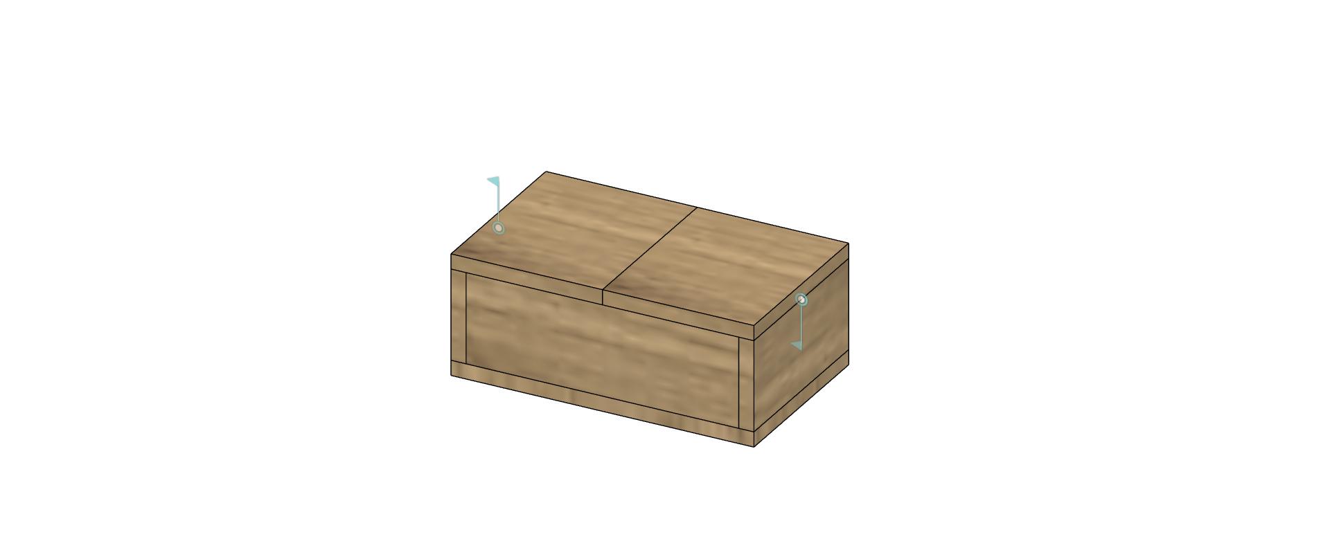 Nel file è presente una scatola in legno che si può aprire e si possono mettere al suo interno alcuni oggetti. 